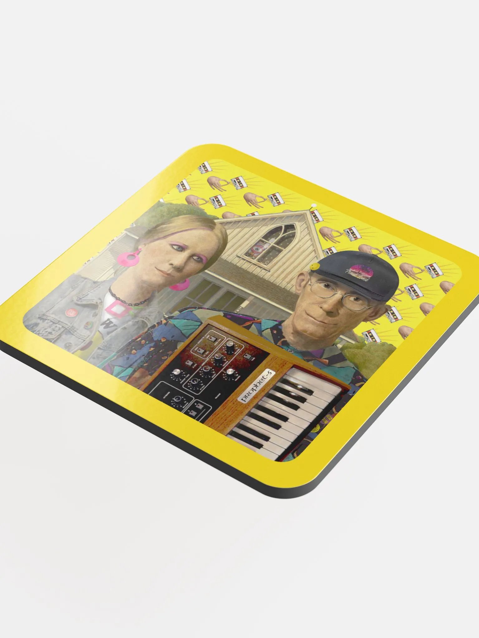 American Prophet by Frank Fonik, Techno EDM Glossed Cork Coaster product image (4)