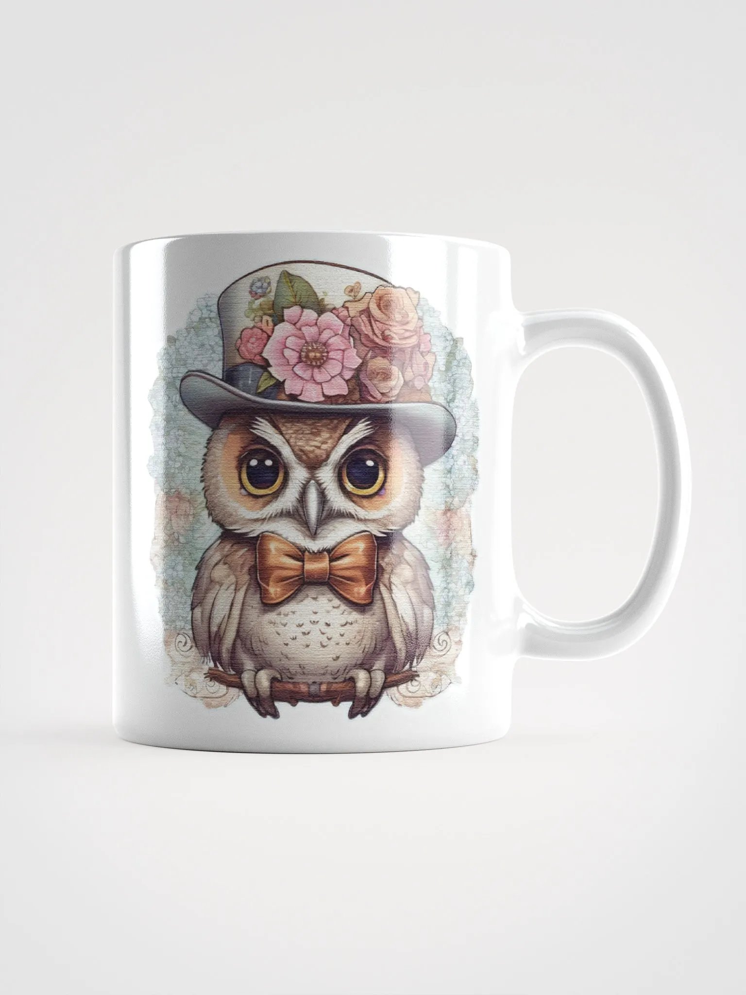 owl wearing a hat and a bow tie Mug product image (1)