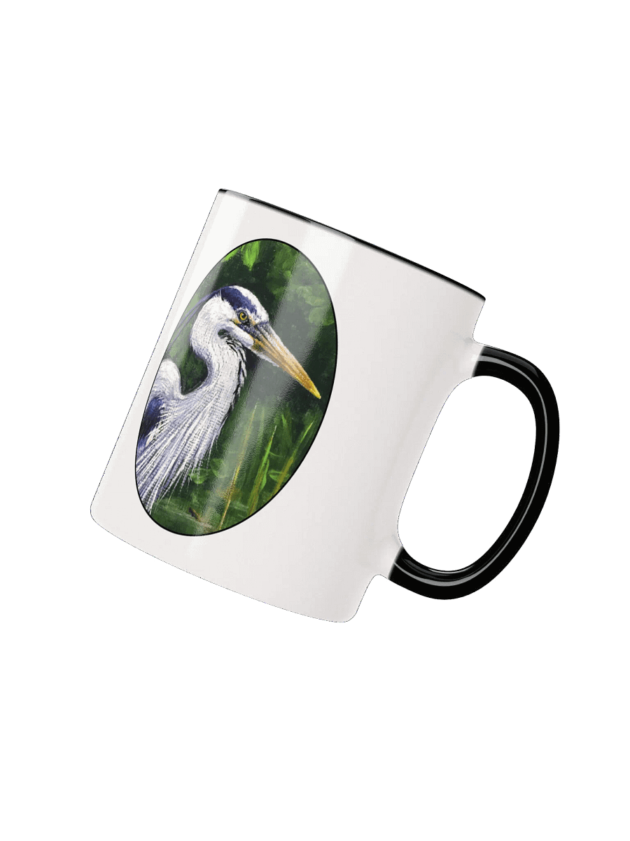 Elegant Great Blue Heron Ceramic Mug product image (7)