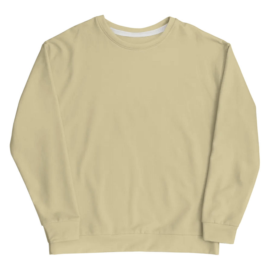 Plain Light Yellow Soft Summer Unisex Recycled Polyester Heavyweight Premium Sweatshirt by Treasure Pie product image (12)