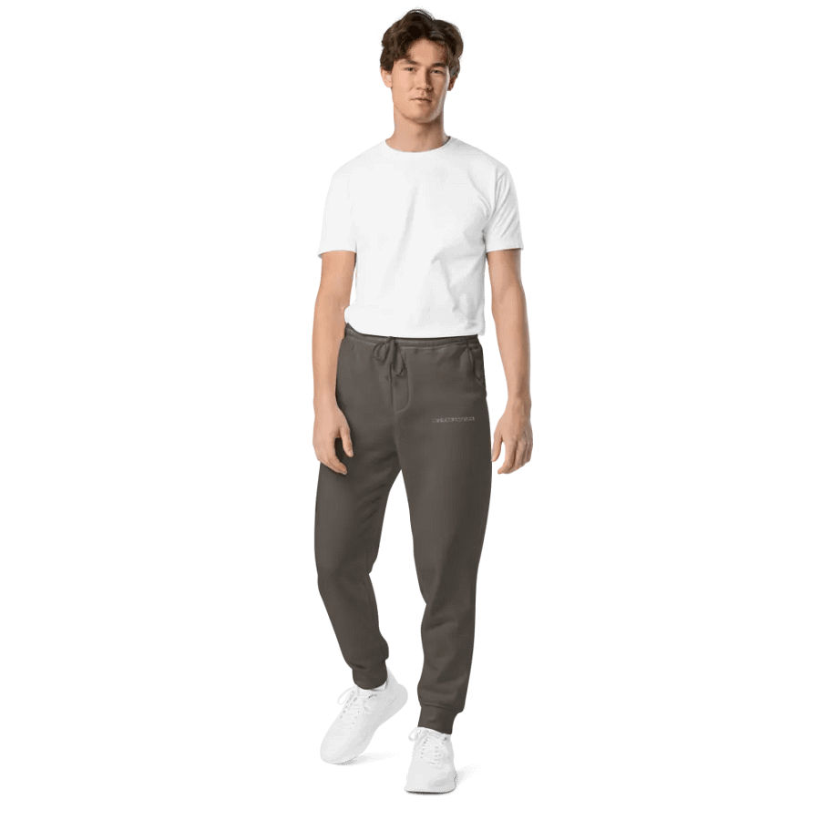Pigment Dyed Joggers - Embroidered - Mr I'm Not Important product image (8)