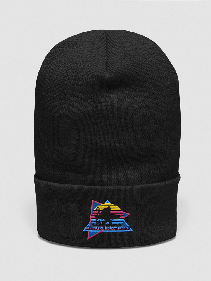 Retro-Inspired Black Cuffed Beanie product image (1)