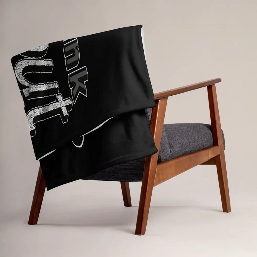 When you feel like quitting think about why you started - Black - Throw Blanket product image (3)