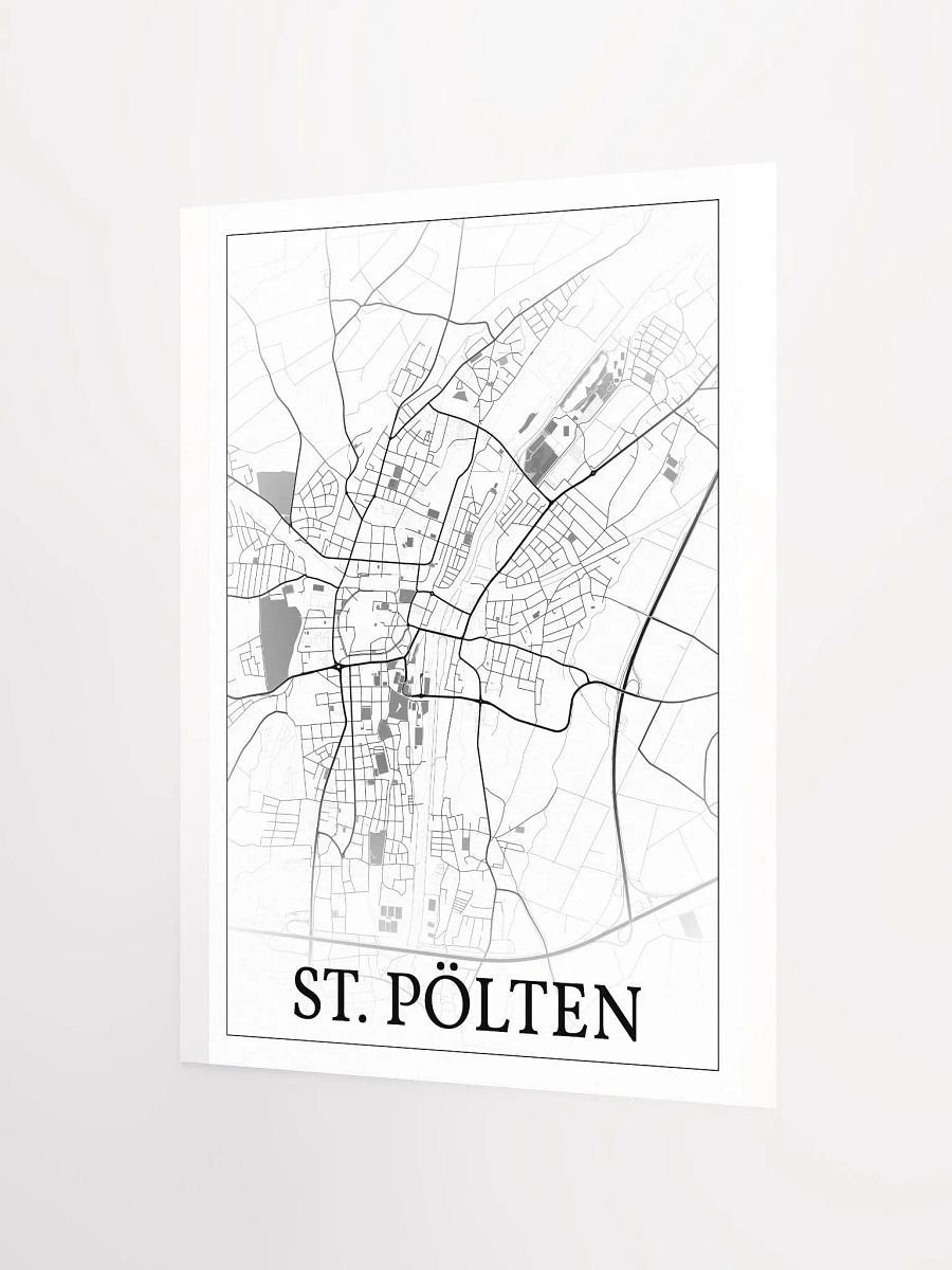 St. Pölten, Austria, city map print product image (10)