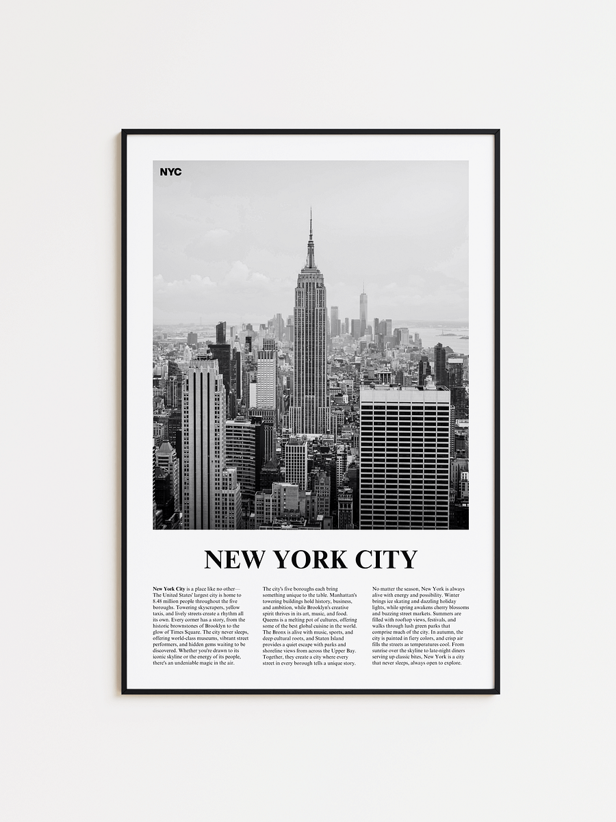 New York City 03 Newspaper Poster | Framed product image (1)