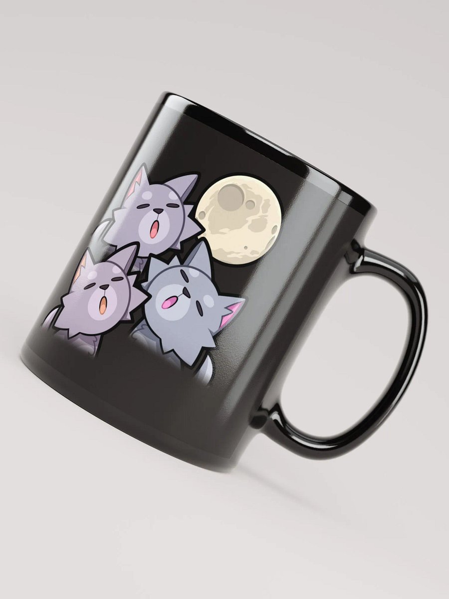 Howling Wolves Black Glossy Mug product image (7)