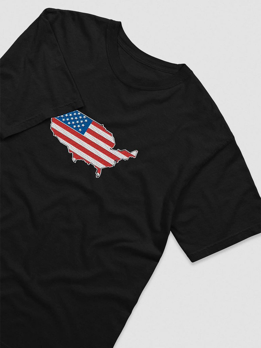 Embroidered USA flag T-shirt product image (3)