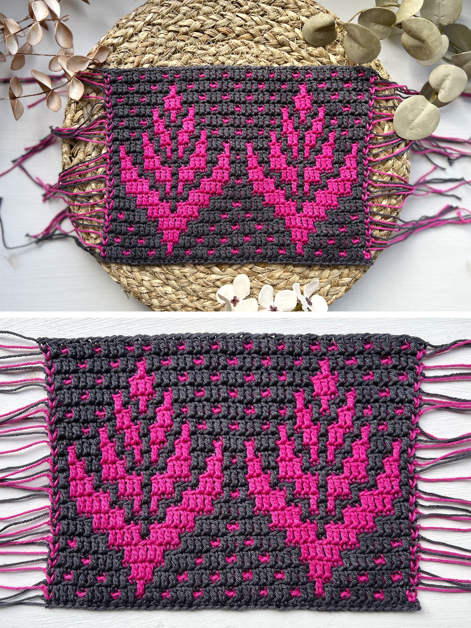 Crochet Pattern: Mosaic Overlay Design "The Blooming Lotus", PDF Digital Download product image (2)
