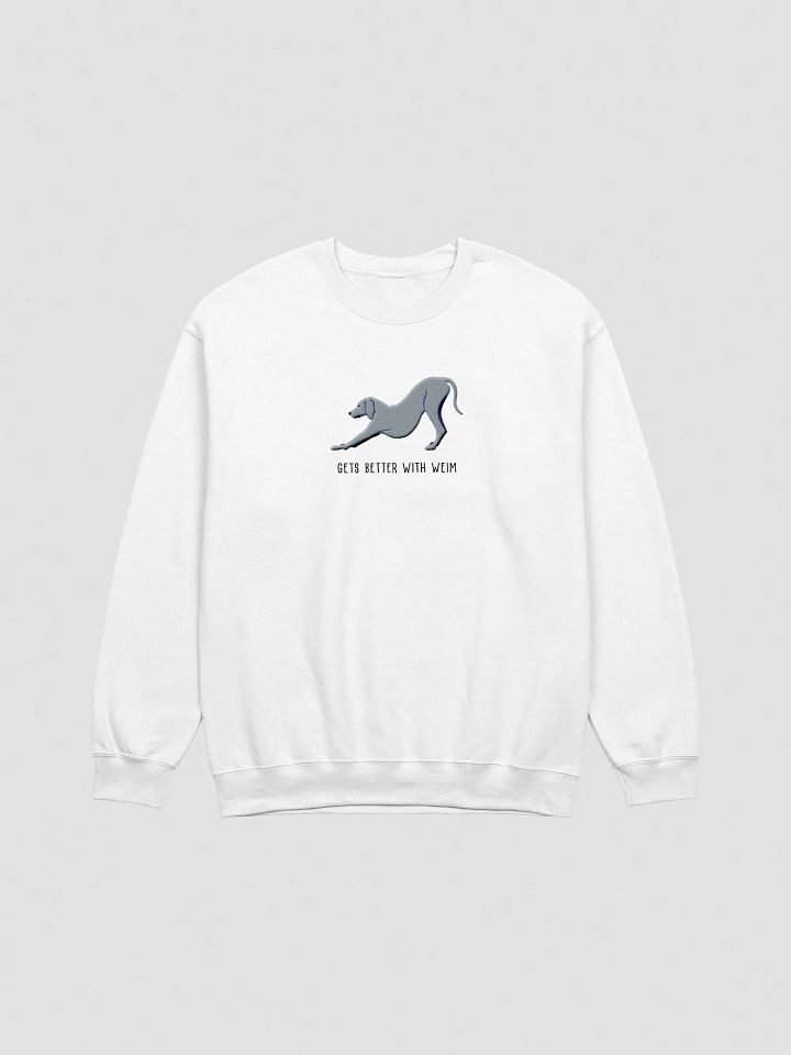 Gets Better With Weim Sweatshirt (Embroidered) of a Weimaraner product image (16)