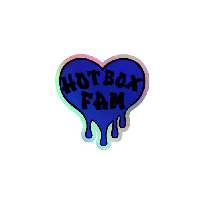 HOT BOX FAM SOLID ROYAL BLUE LOGO STICKER product image (1)