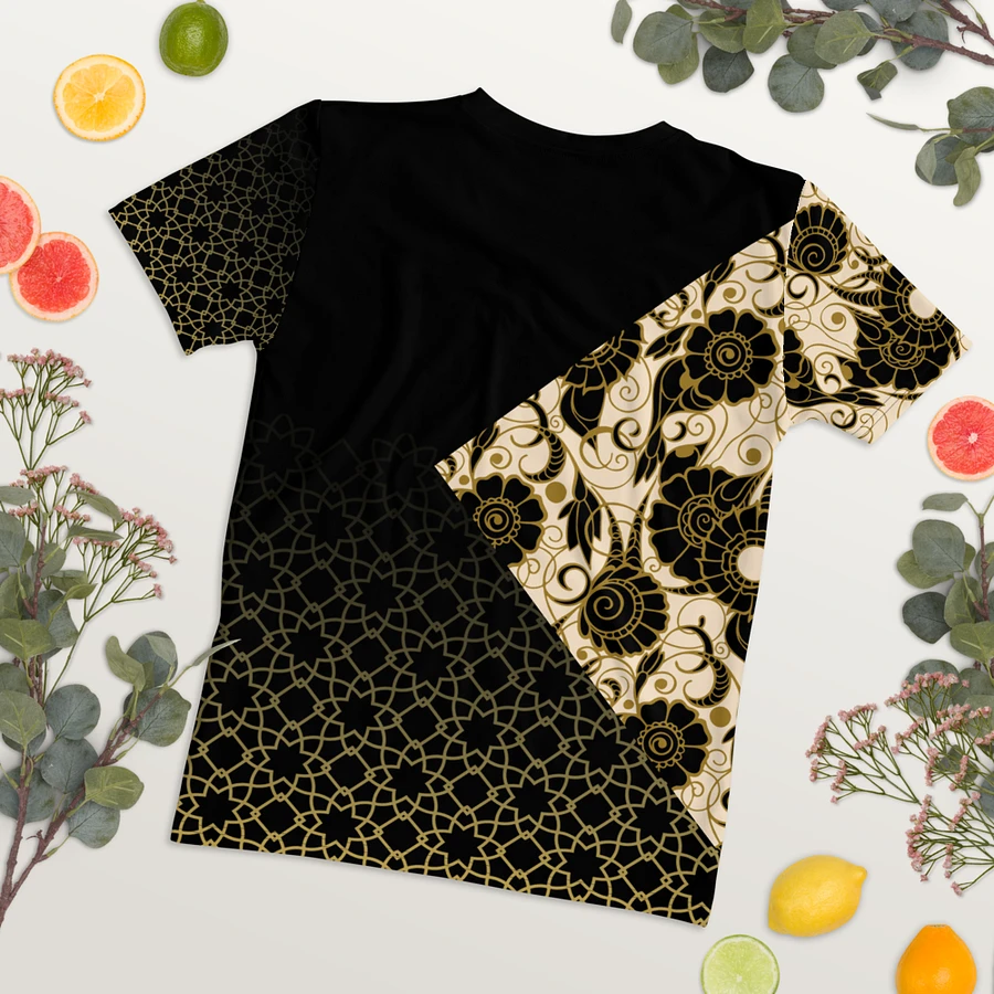 Black And Gold Patterned T-Shirt product image (6)