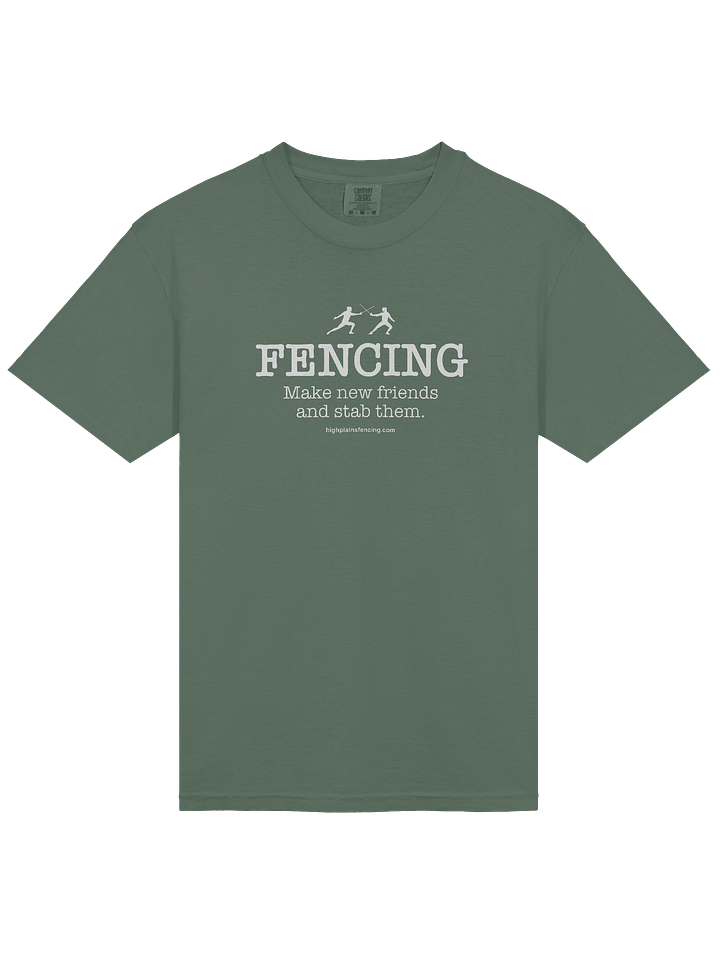 FENCING Make New Friends and Stab Them White Lettering Tee product image (1)