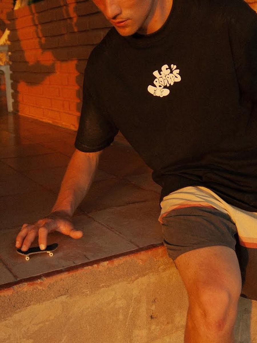 LC BOARDS FINGERBOARD THICK COTTON TEE BLACK product image (3)