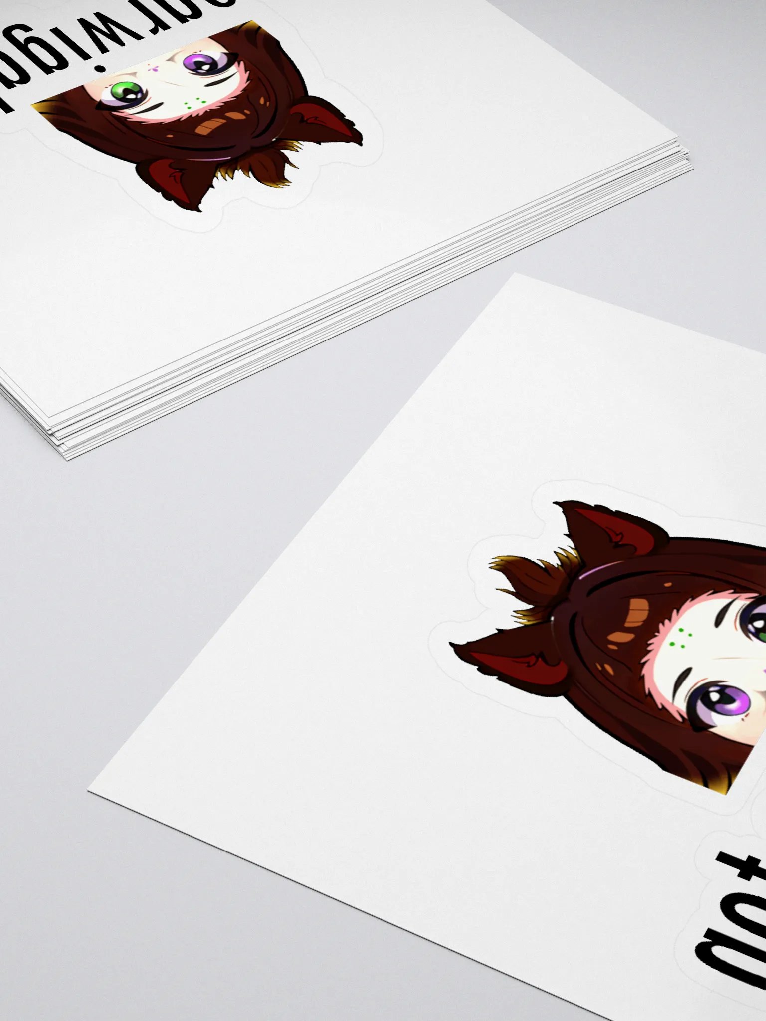 got earwiggles? Sticker w/ black text product image (4)