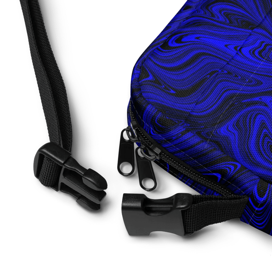 Utility Crossbody Bag - Dark Blue and Black Fluid Swirls product image (9)