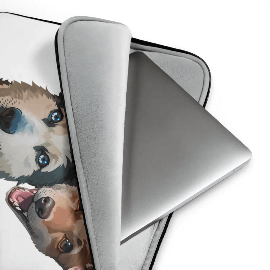 Luna and Mango Laptop Sleeve White product image (3)