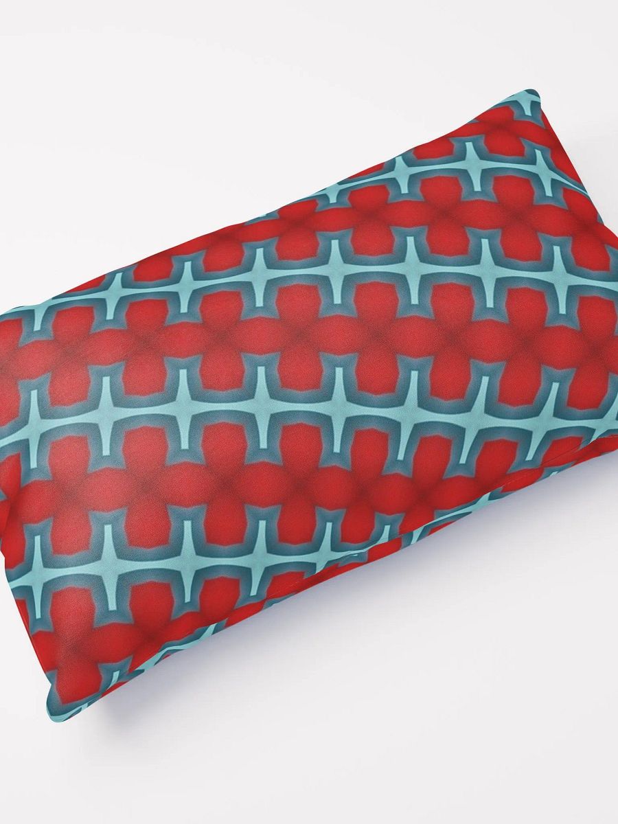 Red & Blue Diagonal Floral Pillow product image (4)