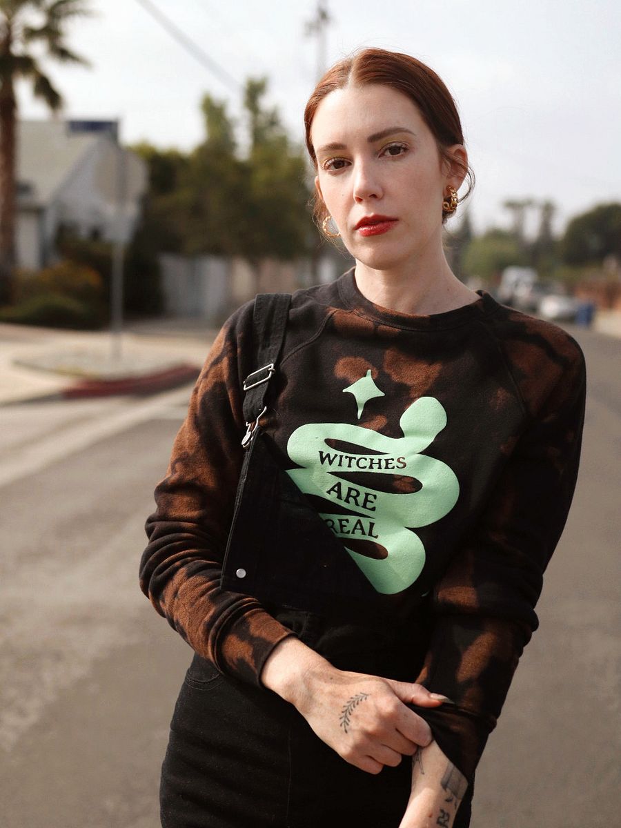 WITCHES ARE REAL SWEATER (BLEACHED DYED) product image (4)