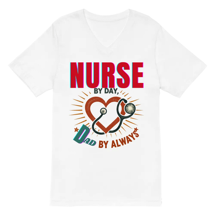 Nurse by Day, Dad by Always V-Neck Tee product image (6)