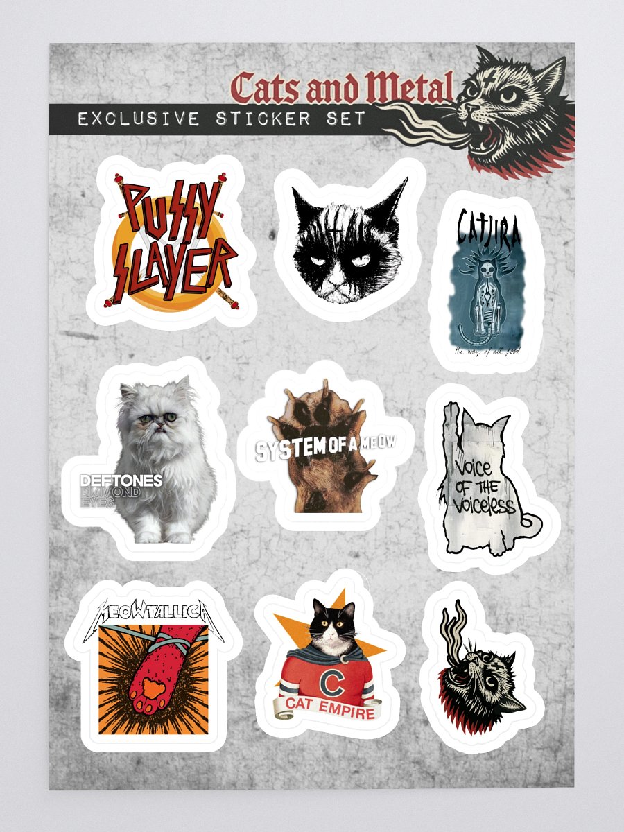 Cats and Metal Sticker Set 1 product image (3)