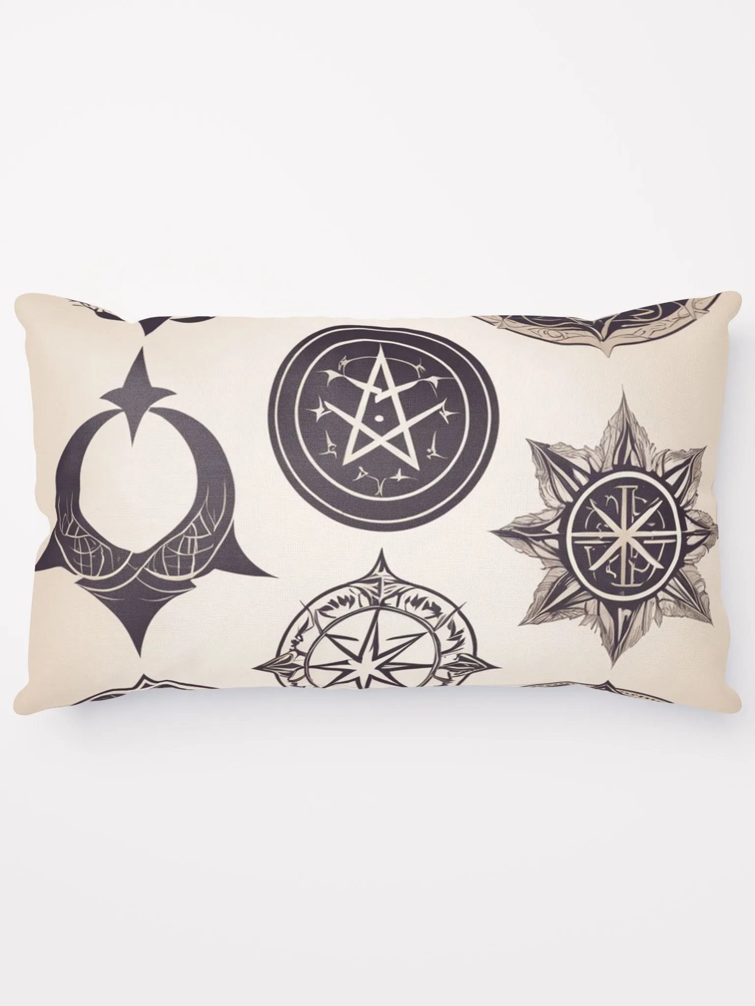 Brown and Cream Symbology Cushion product image (5)