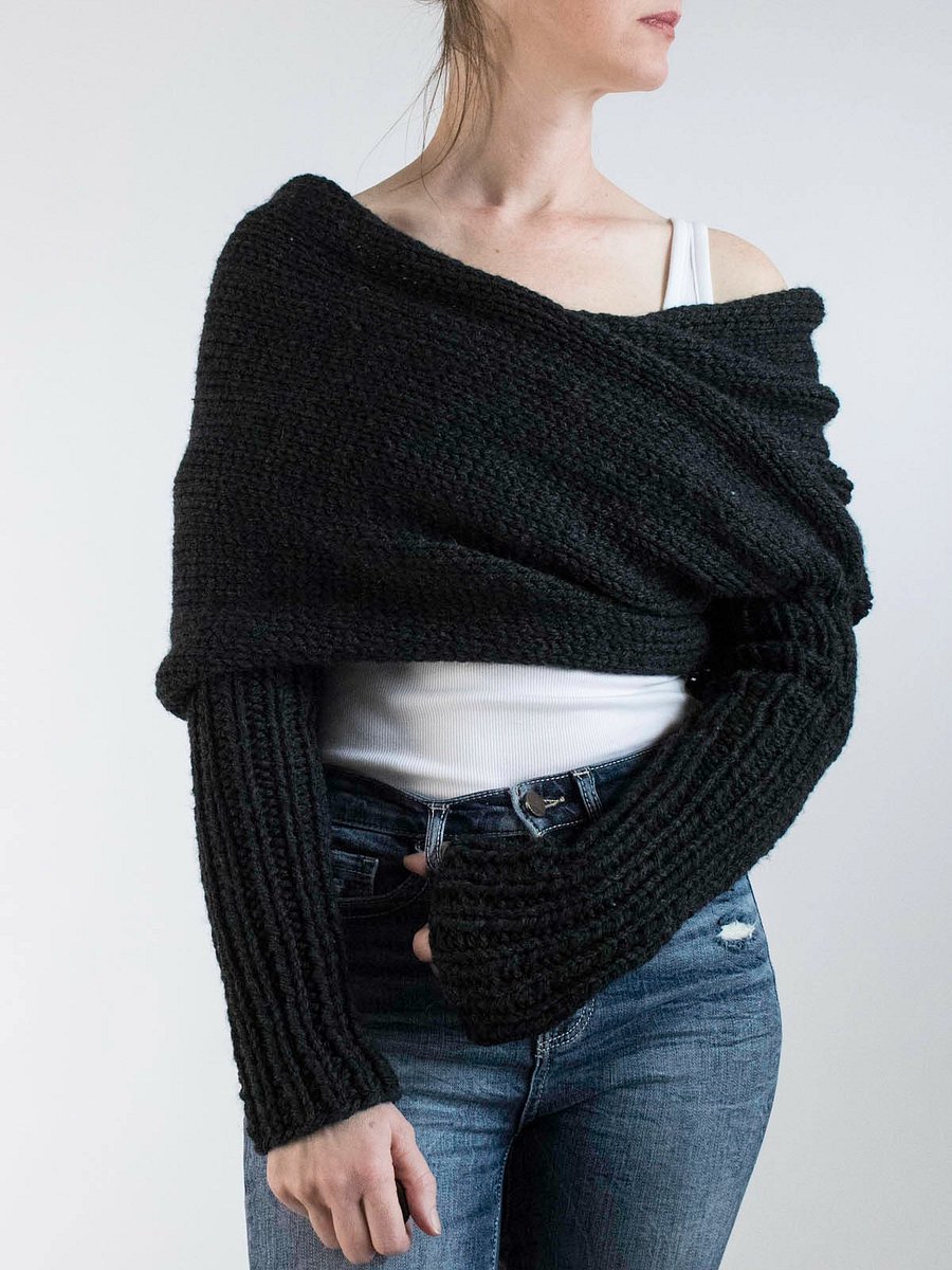 Cozy Sweater Scarf Knitting Pattern PDF - Twilight product image (3)