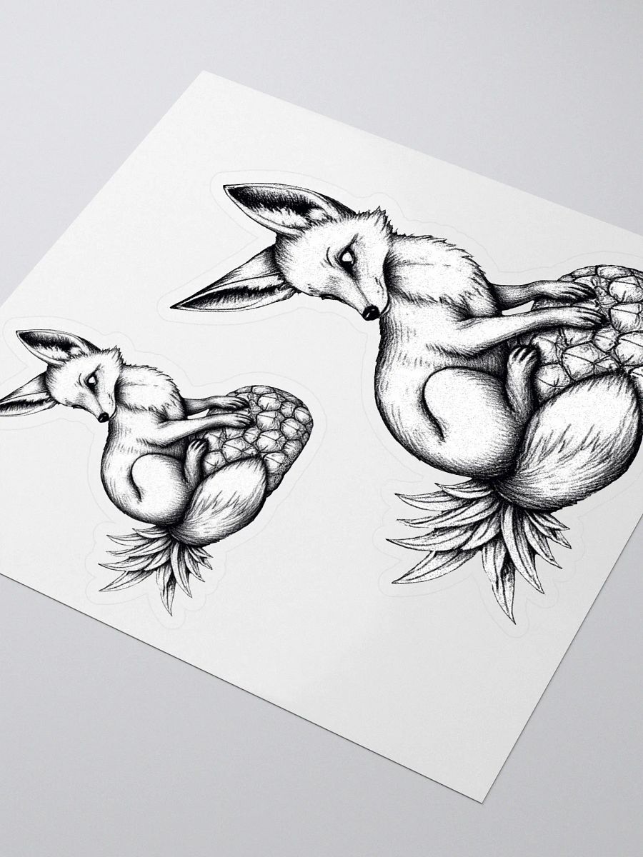 Vixen on a pineapple Ink draw vinyl sticker product image (3)