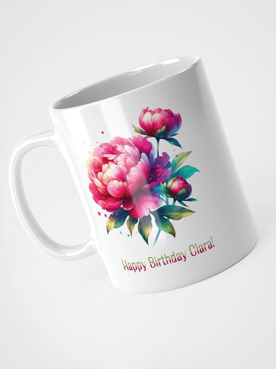 Happy Birthday Clara White Glossy Mug product image (3)
