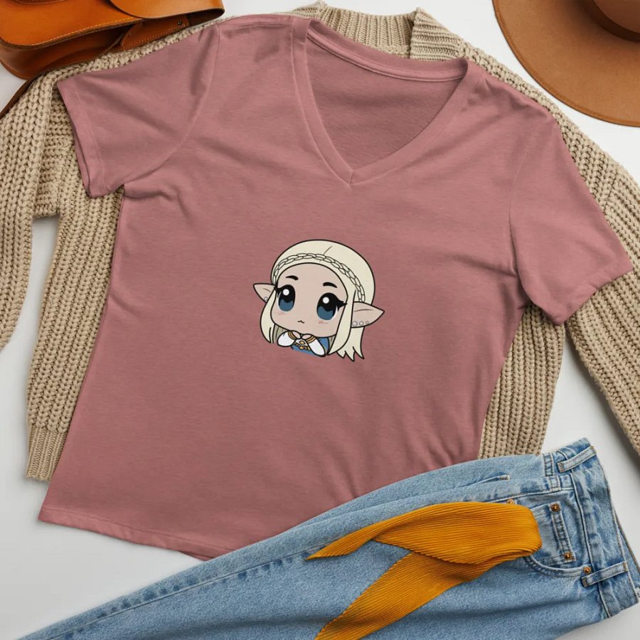 Relaxed V-Neck Shirt | Chibi-lookslikeZelda product image (8)