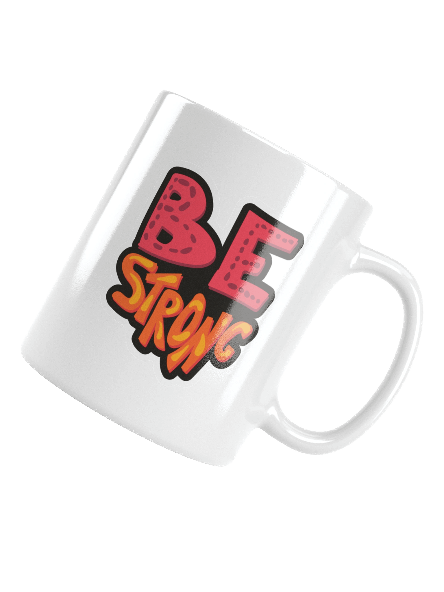 BE STRONG White Glossy Mug product image (5)