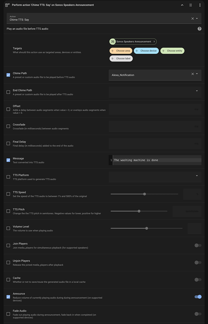 Announcement Chime TTS YAML Code product image (2)