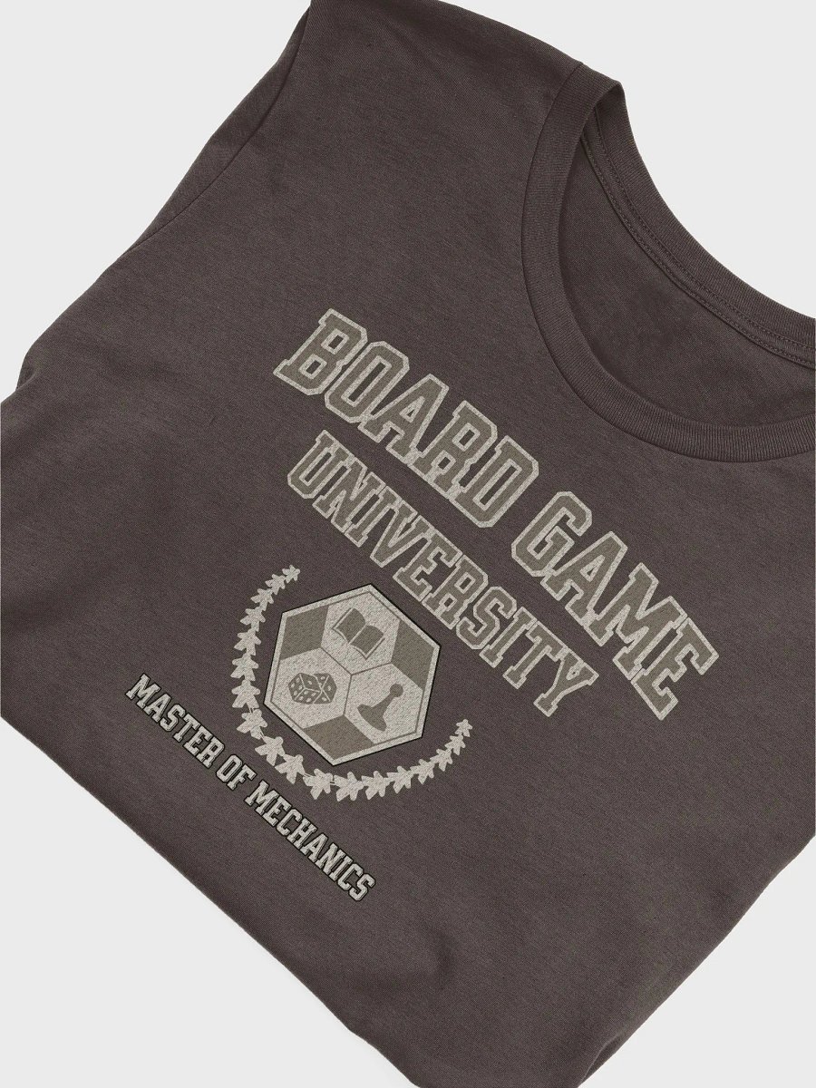 Board Game University Shirt, College T-shirt for Board Gamers, Master of Mechanics on Brown product image (4)