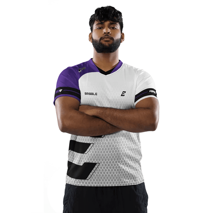 White "Bribble" Elite Pro Jersey - EpiQ Purple product image (2)