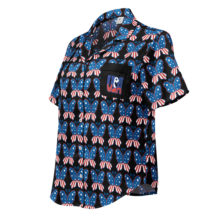 Patriotic Butterflies Silky Pajama Top product image (1)