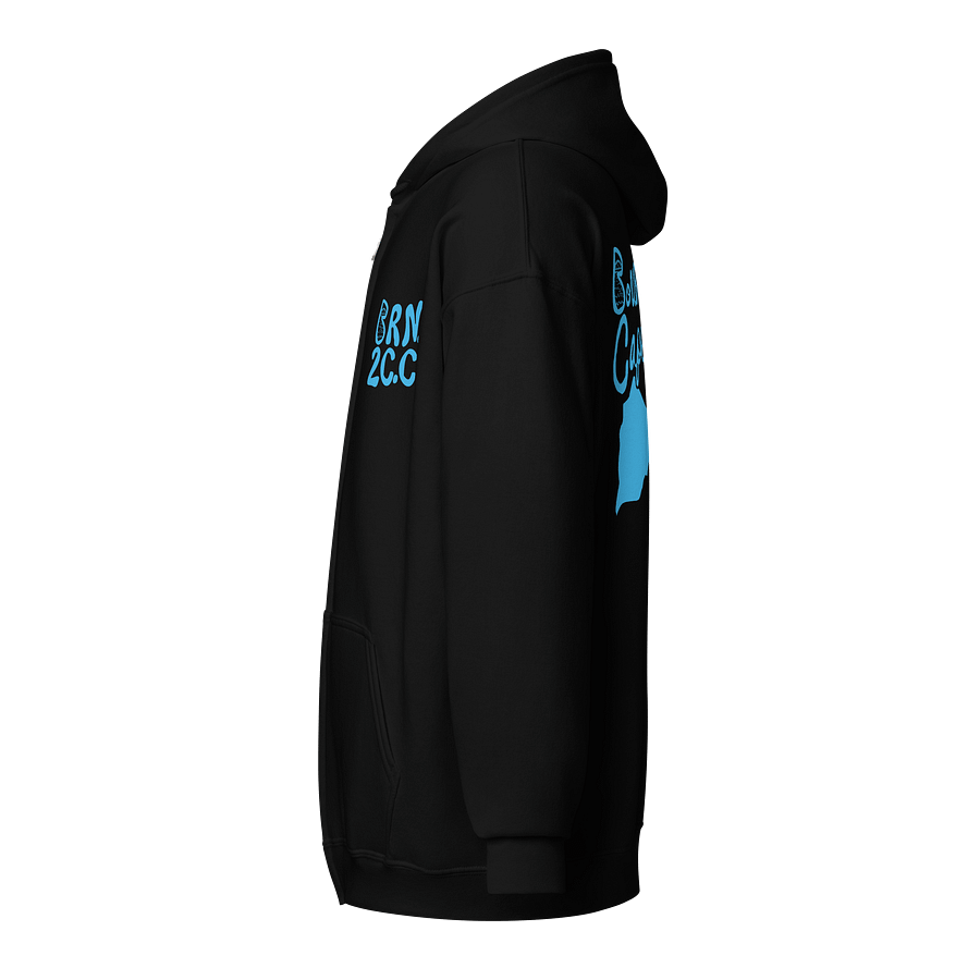 BOURNE to Cape Cod™ | DTG Vintage Print | Zip Hoodie | BRN.2C.C.™ | Coastal Classic Layer | Unisex Heavy Blend Full-Zip Sweatshirt | Deep Sky Blue Logos product image (4)