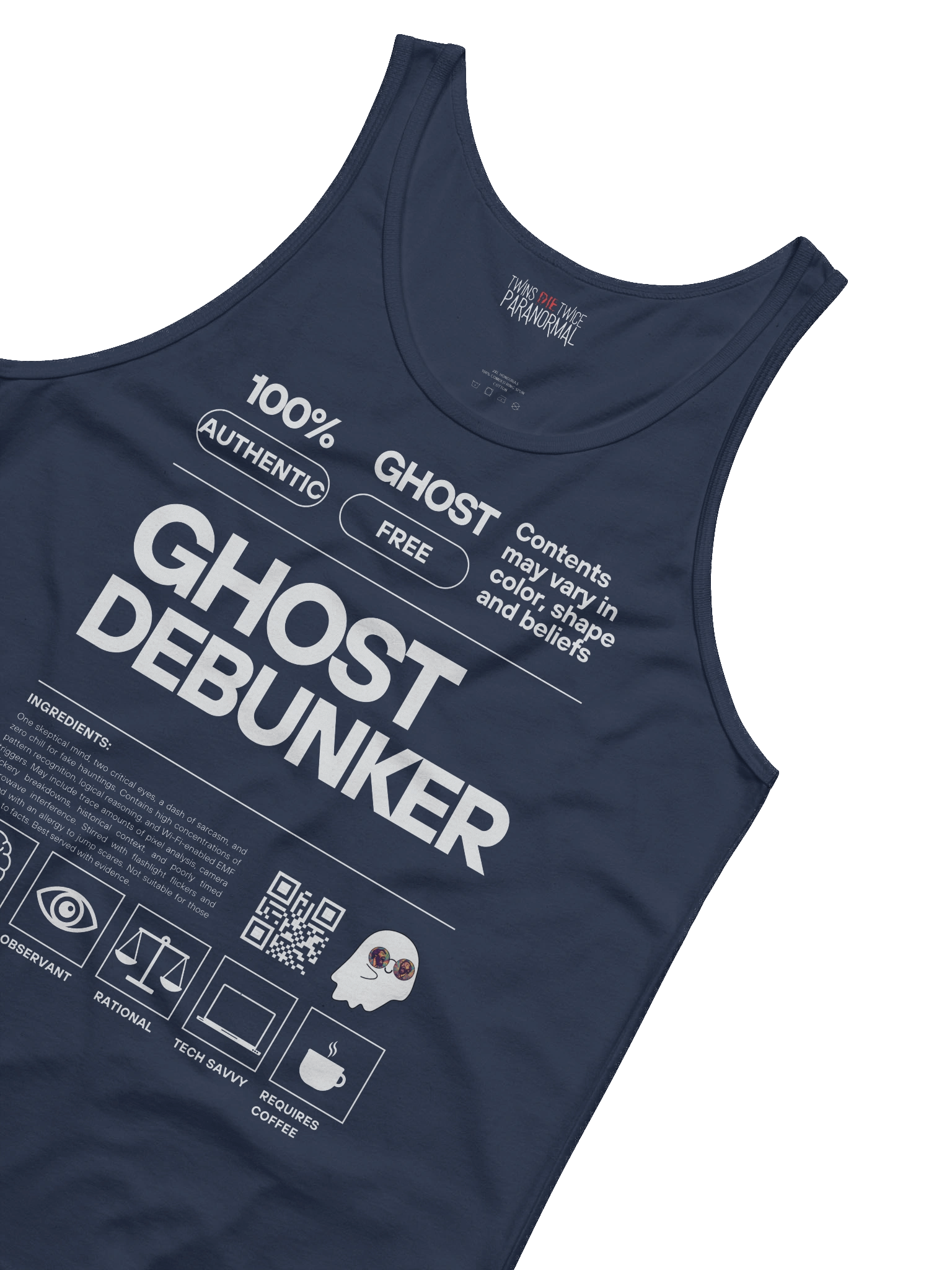 Certified Ghost Debunker Label Tank product image (19)