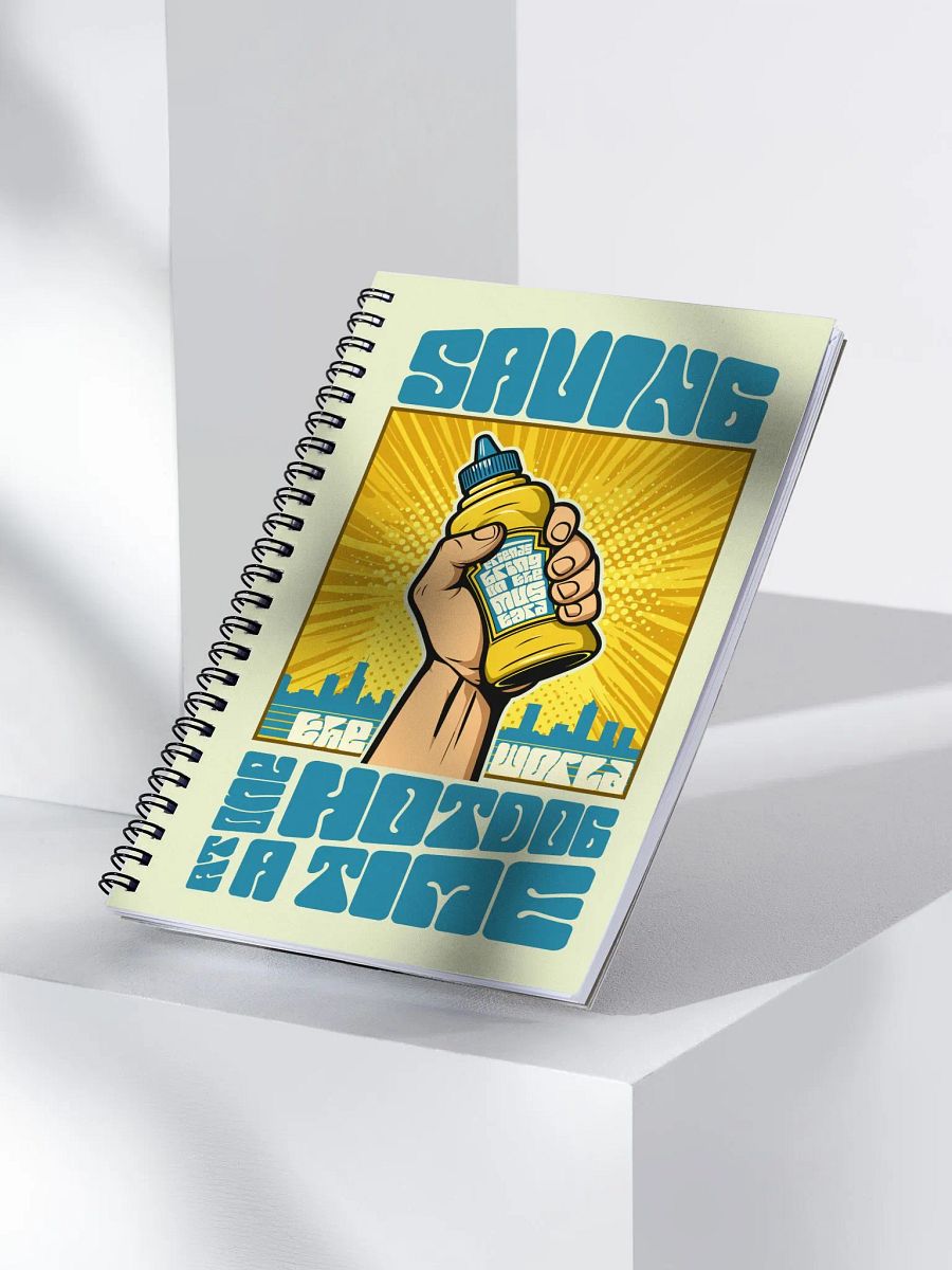 Saving the world one hotdog at a time notepad product image (3)