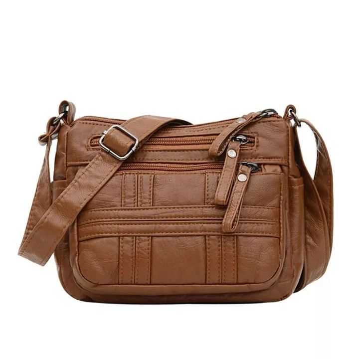 Women's Leather Organizer Purse Shoulder Bag Multiple Pockets Crossbody Handbag product image (2)
