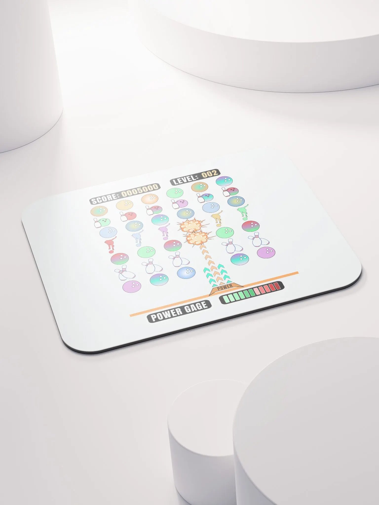 Space Invader Game Bowling Strike Explosion Mouse Pad product image (4)