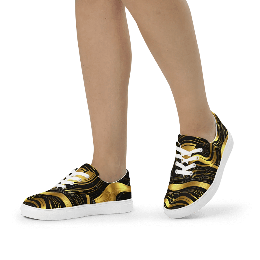 Golden Wave - Lace-Up Canvas Shoes product image (10)
