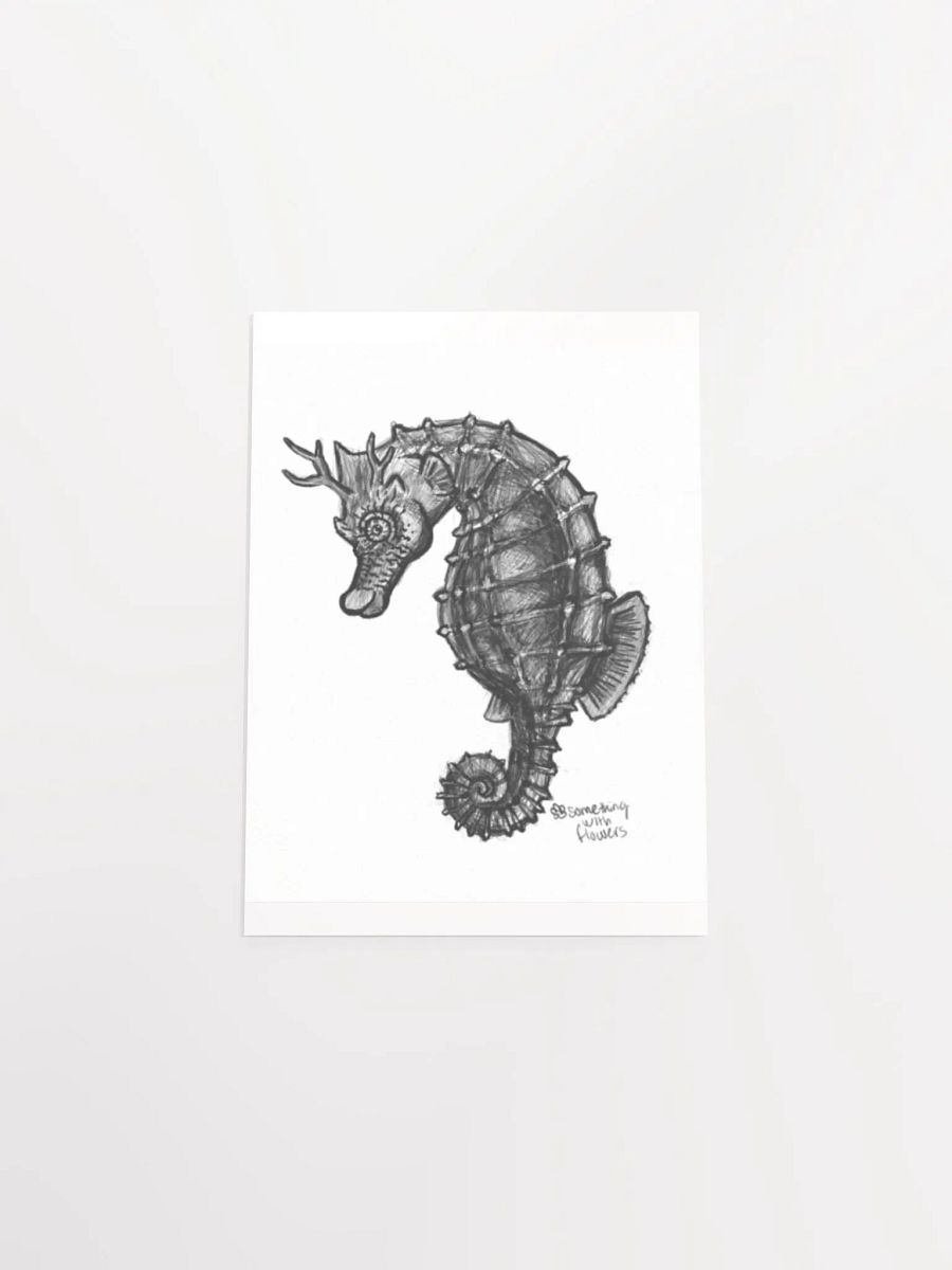 Pencil Sketch Branchy Seahorse - digital art Print (PRINT ONLY) product image (5)