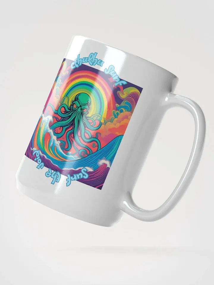 Cthulhu Surf white Coffee Mug 01A product image (2)