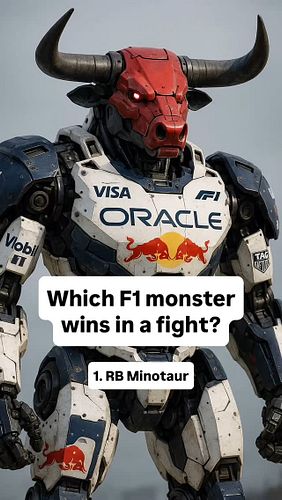 Which monster wins? #F1 #formula1 #monster #f1art #aiart #redbull