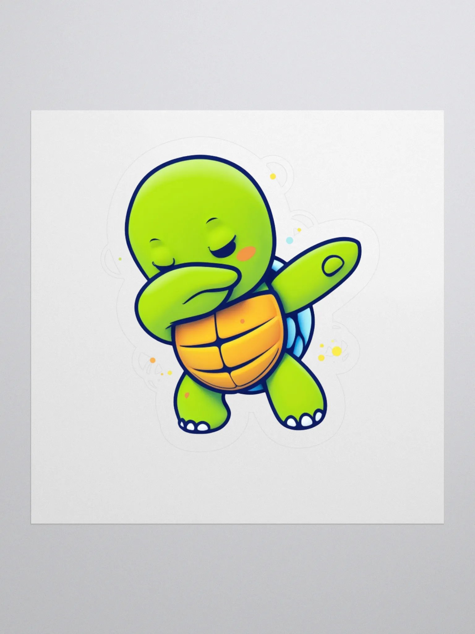 Dabbing Turtle Kiss Cut Stickers product image (3)