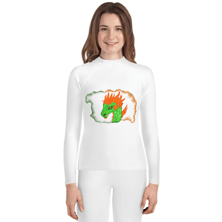 Flaming Dragon All-Over Print Youth Rash Guard product image (1)