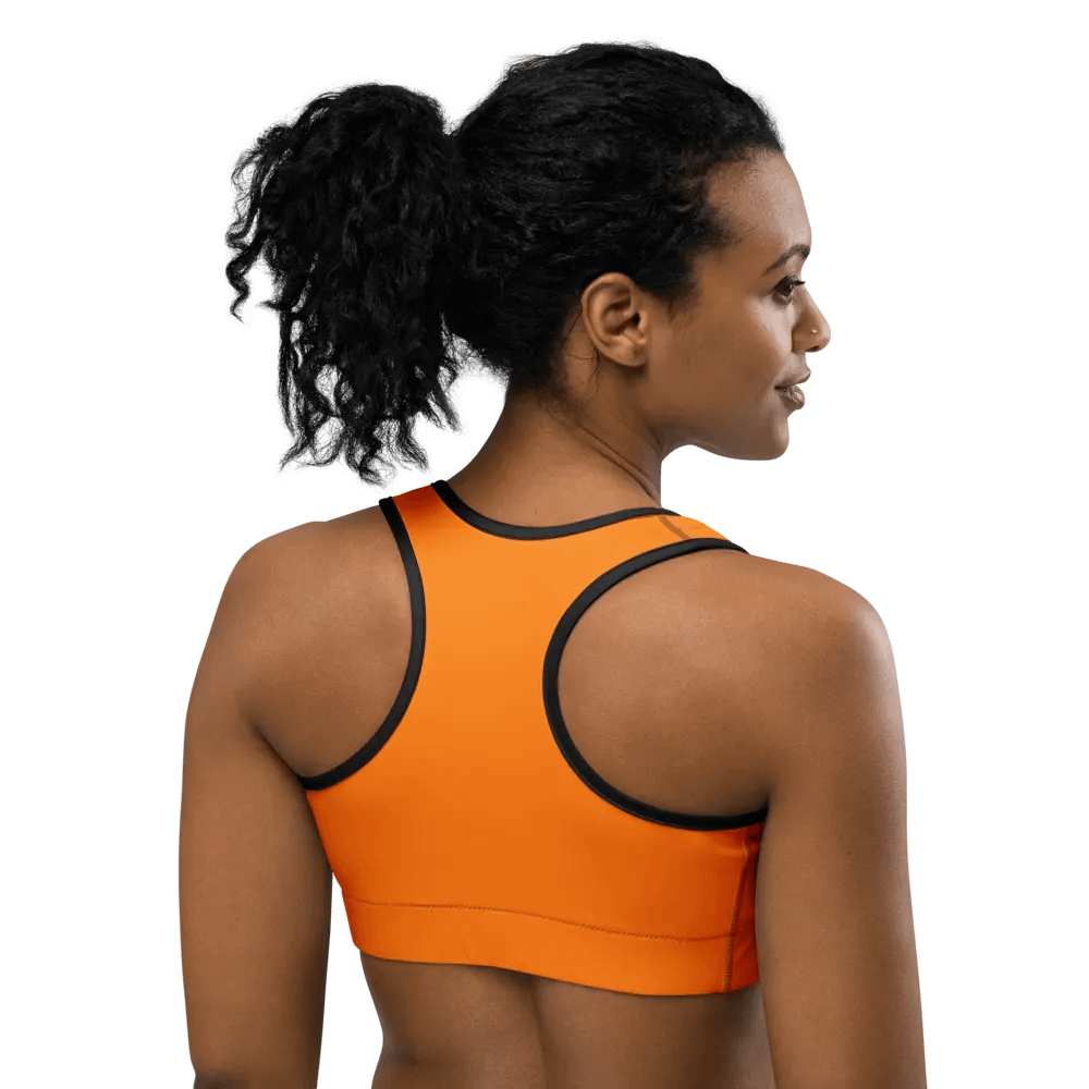 Plain Color Orange Sports Bra product image (2)