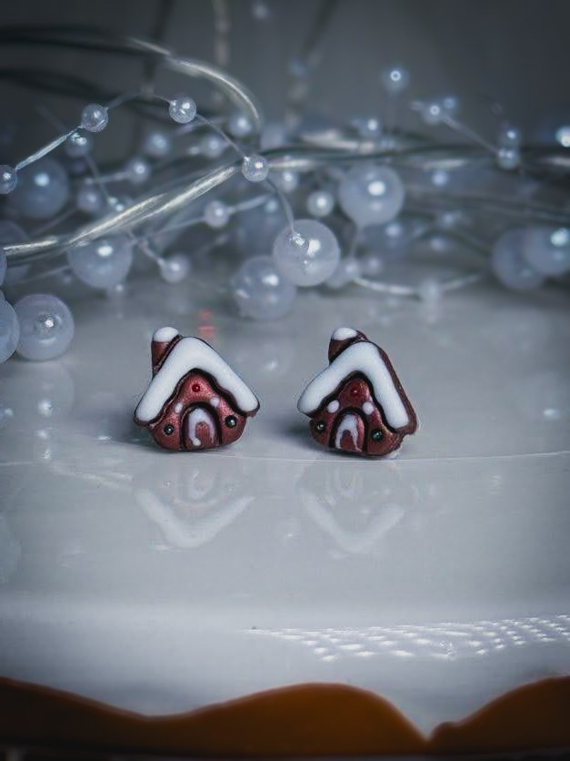 Copper Gingerbread House Studs product image (1)