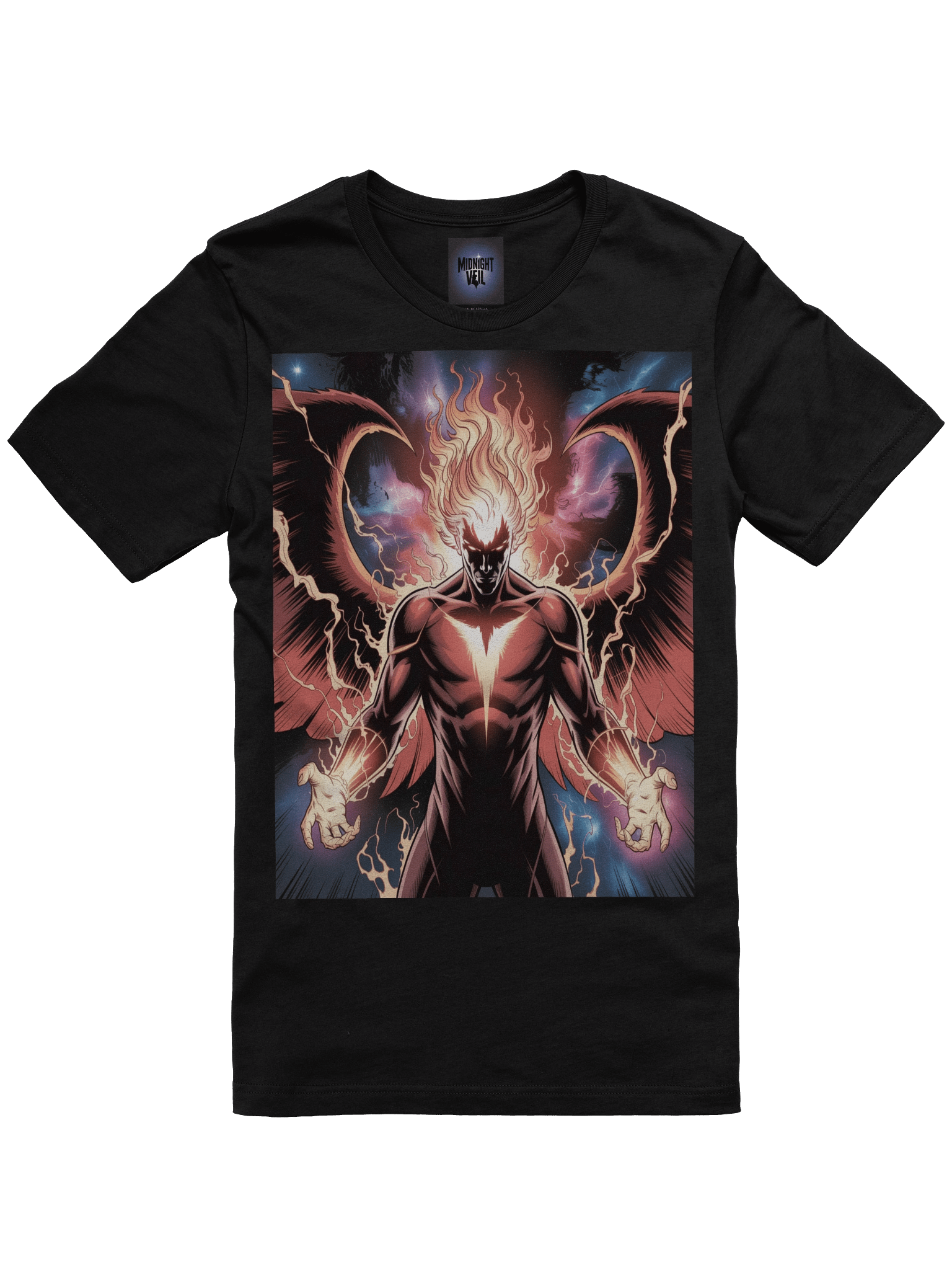 Dark Phoenix Cosmic Fury Supersoft T-Shirt – Inferno Wing Eclipse product image (3)