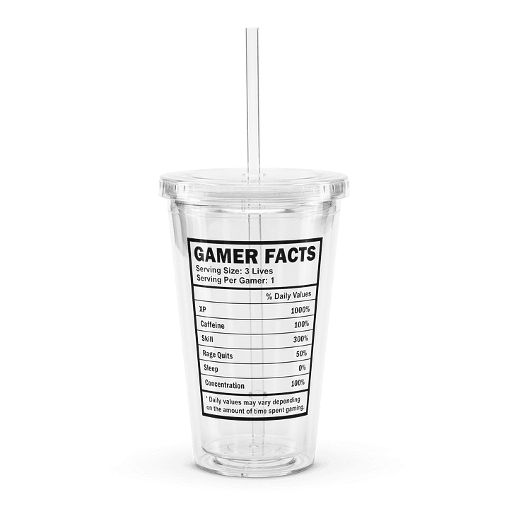 Gamer Facts 16 oz Plastic Tumbler product image (1)