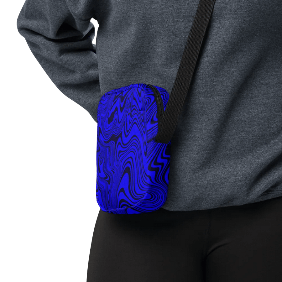 Utility Crossbody Bag - Abstract Blue Swirls product image (5)